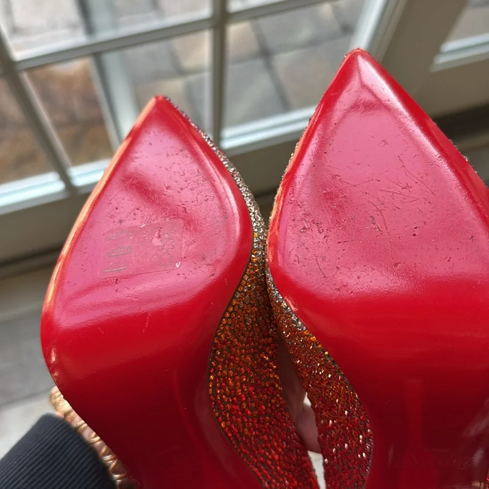 Christian Louboutinin pigalle follies STRASS crystal degrade ombré stiletto 38.5